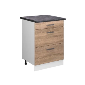 Køkkenskab R-Line Sonoma 60 cm med skuffer, BP Antracit Vicco