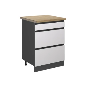 Køkkenskab R-Line Hvid 60 cm med skuffer, BP Eg Vicco