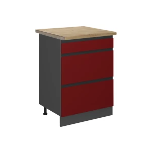 Køkkenskab R-Line Rød 60 cm med skuffer, BP Eg Vicco
