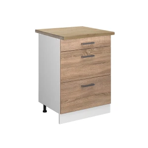 Køkkenskab R-Line Sonoma 60 cm med skuffer, BP Eg Vicco