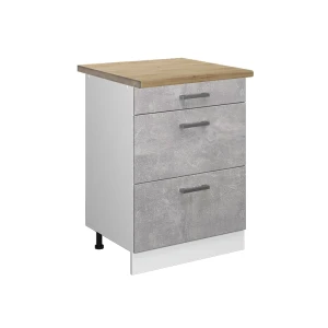 Køkkenskab R-Line Beton 60 cm med skuffer, BP Eg Vicco