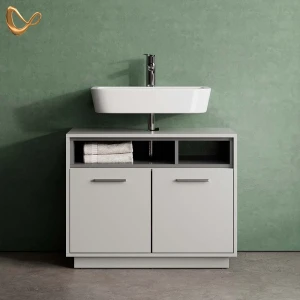 Waschbeckenunterschrank Temo Grau 80 x 64 cm livinity®