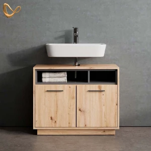 Waschbeckenunterschrank Temo Artisan Eiche/Anthrazit 80 x 64 cm livinity®