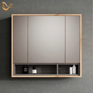 Badspiegelschrank Temo Artisan Eiche/Anthrazit 80 x 72 cm livinity®