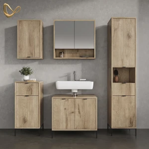 Badmöbel-Set ATERNO Viking Oak 5 Teile livinity®