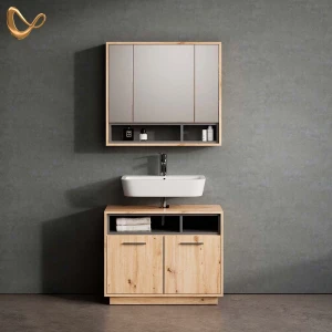 Badmöbel-Set Temo Artisan-Eiche 2 Teile livinity®