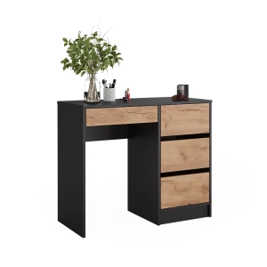 Toaletka Sherry Antracyt/złoty dąb 90 x 75 cm Bez lusterka Vicco