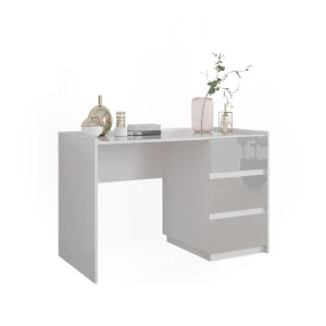 Schminktisch Marla Weiß Hochglanz 120 cm mit 3 Schubladen Vicco