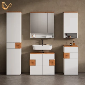 Badmöbel-Set Tanaro Weiß 5 Teile livinity®