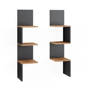 Półka narożna Paolo Antracyt 28 x 116.4 cm Zestaw 2 sztuk Vicco