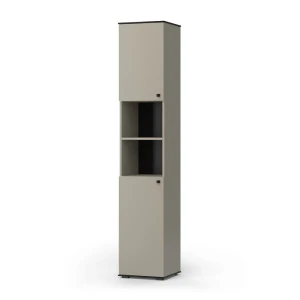 Badschrank Joli Greige 37 x 192 cm mit 2 Türen Vicco