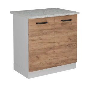 Vaskeskab R-Line Gold power oak 80 cm BP Marmor Vicco