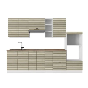 Aneks kuchenny Fame-Line Panel dębowy/biały 280 cm , BP Dąb Vicco