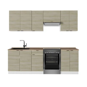 Aneks kuchenny Fame-Line Panel dębowy/biały 240 cm , BP Dąb Vicco