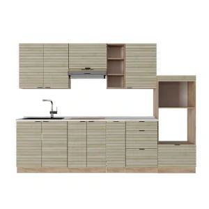 Aneks kuchenny Fame-Line Panel dębowy/dąb goldkraft 280 cm , BP Marmur Vicco