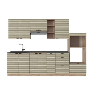 Kuchynský kút Fame-Line Dubový panel/dub Goldkraft 280 cm , AP Antracit Vicco