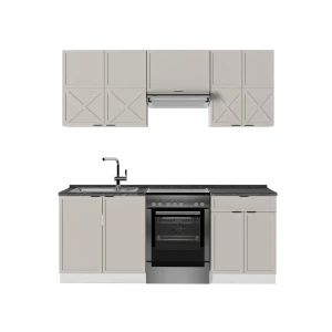 Keittokomero Fame-Line Harmaa beige/valkoinen 200 cm , AP Antrasiitti Vicco