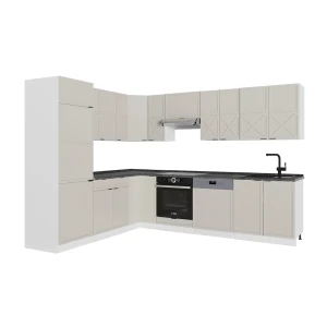 Kulmakeittiö Fame-Line Harmaa beige/Valkoinen 287 x 227 cm, AP Antrasiitti Vicco