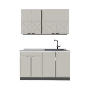 Singlekøkken Fame-Line Grå/beige/antracit 140 cm uden bordplade Vicco