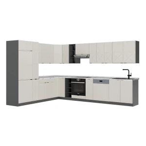 Hjørnekøkken Fame-Line Grå/beige/antracit 347 x 46 cm uden bordplade Vicco