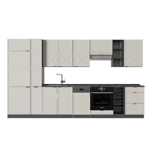 Køkkenrække Fame-Line Grå/beige/antracit 355 cm , BP Antracit Vicco