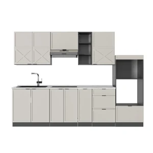 Køkkenrække Fame-Line Grå/beige/antracit 280 cm uden bordplade Vicco