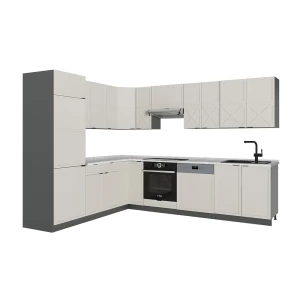 Hjørnekøkken Fame-Line Grå/beige/antracit 287 x 46 cm uden bordplade Vicco
