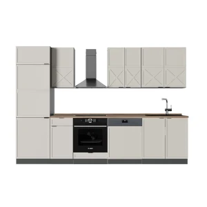 Køkkenrække Fame-Line Grå/beige/antracit 300 cm , BP Eg Vicco