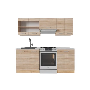 Keittokomero R-Line Sonoma/Goldkraft-tammi 200 cm , AP Marble Vicco