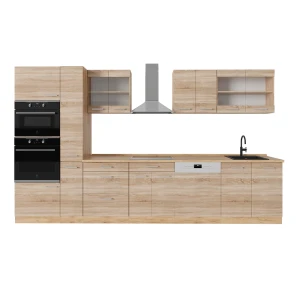 Komplet køkken  R-Line Sonoma/Goldkraft eg 350 cm , BP Eg Vicco