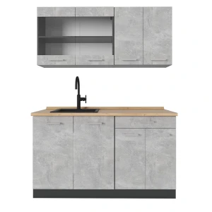 Singlekøkken R-Line Beton/antracit 140 cm , BP Eg Vicco