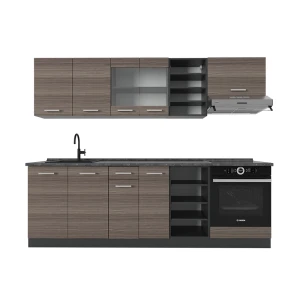 Cuisine R-Line Gris noble/Anthracite 240cm , PT Anthracite Vicco