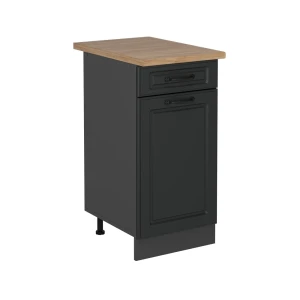 Küchenunterschrank R-Line Anthrazit Landhaus 40 cm , AP Eiche Vicco