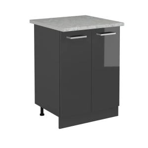 Mueble bajo de cocina R-Line Antracita alto brillo 60 cm ET Mármol Vicco
