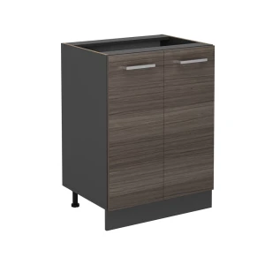 Küchenunterschrank R-Line Edelgrau 60 cm ohne Arbeitsplatte Vicco