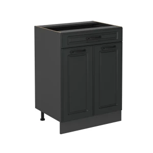 Szafka dolna do kuchni R-Line Antracytowy domek wiejski 60 cm z szufladą, bez blatu roboczego Vicco