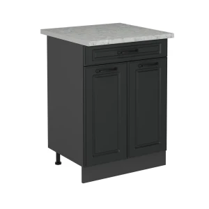 Køkkenskab R-Line Antracit landhus 60 cm BP Marmor Vicco