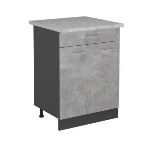 Küchenunterschrank R-Line Beton 60 cm AP Marmor Vicco