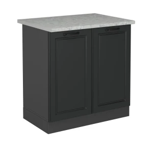 Vaskeskab R-Line Antracit landhus 80 cm BP Marmor Vicco
