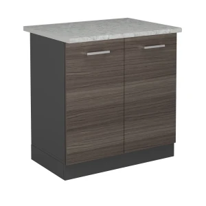 Vaskeskab R-Line Ædel grå 80 cm BP Marmor Vicco