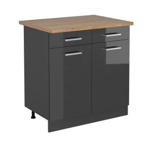 Køkkenskab R-Line Antracit højglans 80 cm , BP Eg Vicco