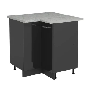 Hjørneskab R-Line Antracit højglans 75.6 cm BP Marmor Vicco
