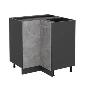 Eckunterschrank R-Line Beton 75.6 cm ohne Arbeitsplatte Vicco