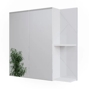 Armoire de toilette Irma blanc/blanc brillant 80x75cm Vicco