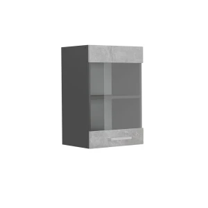 Køkkenskab med glas R-Line Beton 40 cm Vicco