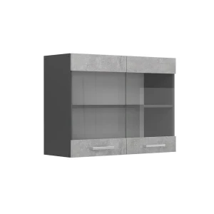Szklana szafka kuchenna R-Line Beton 80 cm Vicco