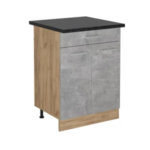 Szafka dolna do kuchni R-Line Beton 60 cm z szufladą, BP Antracyt Vicco
