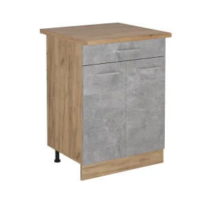 Szafka dolna do kuchni R-Line Beton 60 cm z szufladą, BP Dąb Vicco