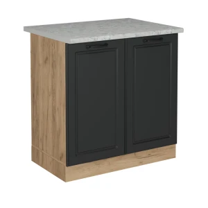 Vaskeskab R-Line Antracit landhus 80 cm BP Marmor Vicco