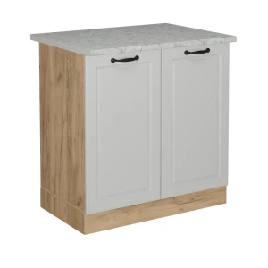 Vaskeskab R-Line Hvid landhus 80 cm BP Marmor Vicco